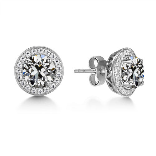 Diamant Fin Pendants d'Oreilles 3,50-carats Or Blanc 14 Carats – vue principale