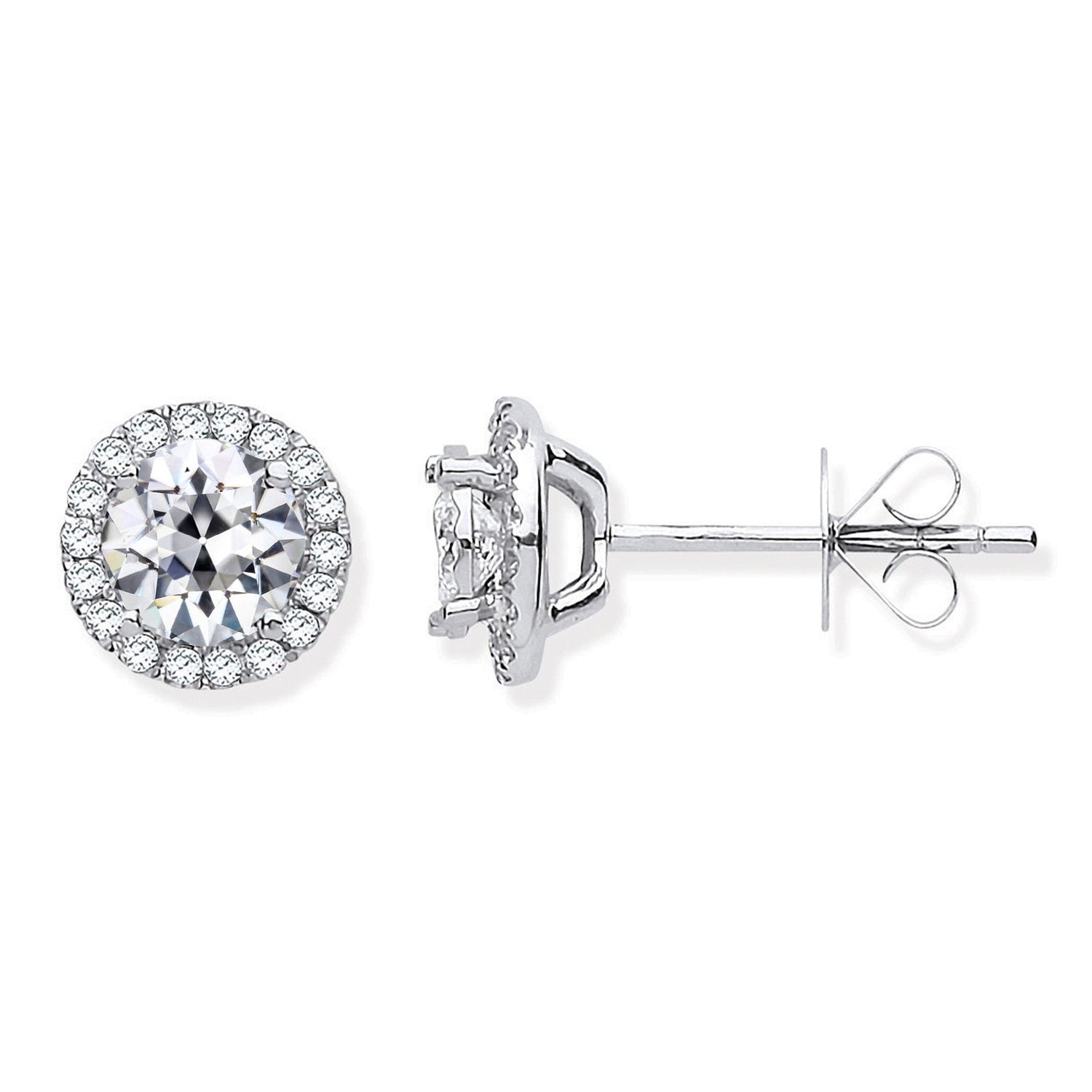 Brillant Pendants d'Oreilles 3,50 carats Or Blanc 14 Carats – vue principale