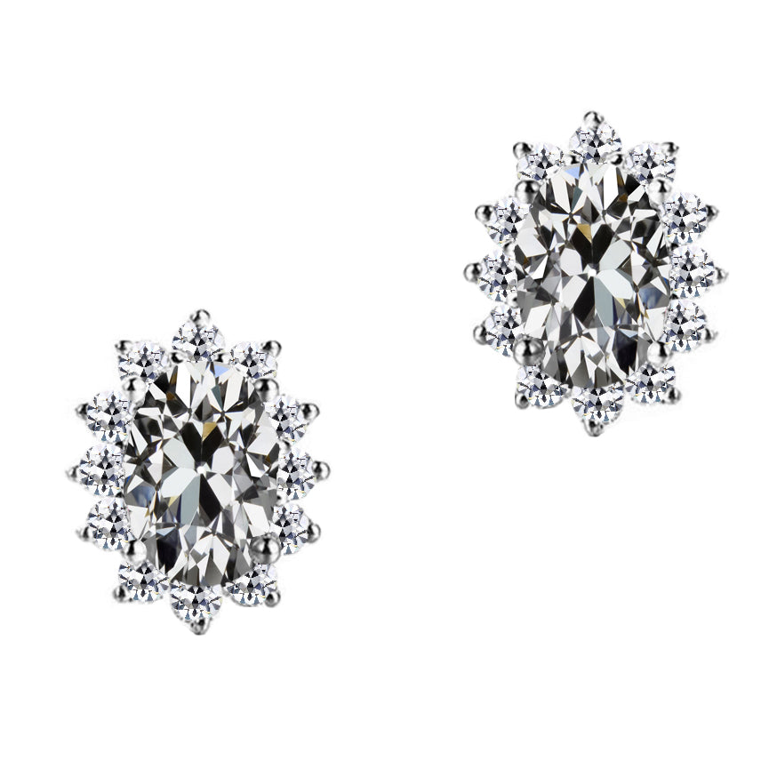 Brillant Puces d'Oreilles 7-carats Or Blanc 14 Carats – vue principale