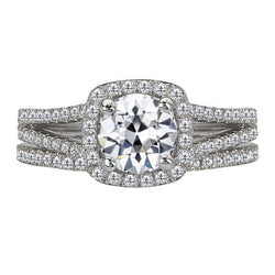 Bague Nuptiale Or 14K Blanc avec Diamant – 2 carats