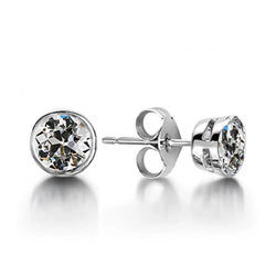 Brillant taille Taille Old Mine Boucles d'Oreilles 2 carats – Or