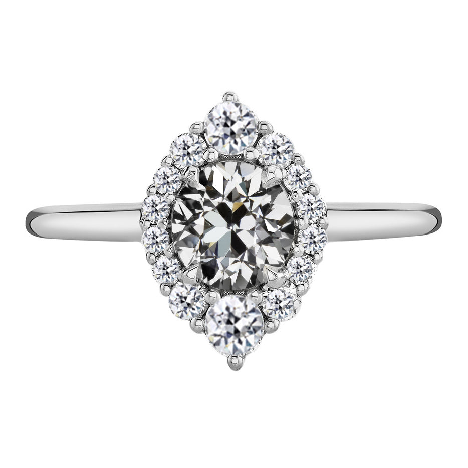 Signature Brillant Bague de Fiançailles Halo 3 carats – vue principale