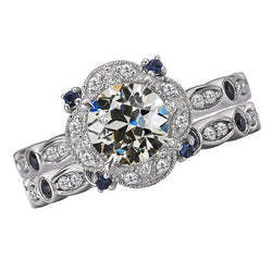 Bague de Fiançailles Or Blanc 14 Carats – Diamant Fin Coussin