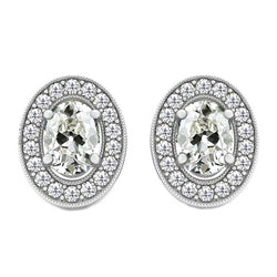 De luxe Coussin Antique Diamant Fin Boucles d'Oreilles – 2