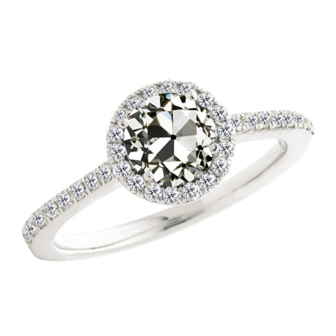 Premium Brillant Bague de Fiançailles Halo 1,50 carats – vue principale