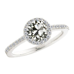 Premium Bague de Fiançailles Halo avec Brillant Alliance