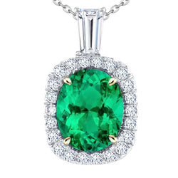 Émeraude Fine Certifié GIA Collier Pendentif Pierre – 7 carats