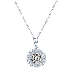 Brillant Pendentif 2 carats – Or 14K Blanc