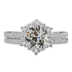 VVS Bague de Fiançailles – Diamant Fin 2,50 carats Or Blanc 14