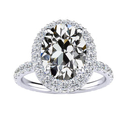 Brillant Bague de Fiançailles Halo – Alliance Anniversaire 4,50