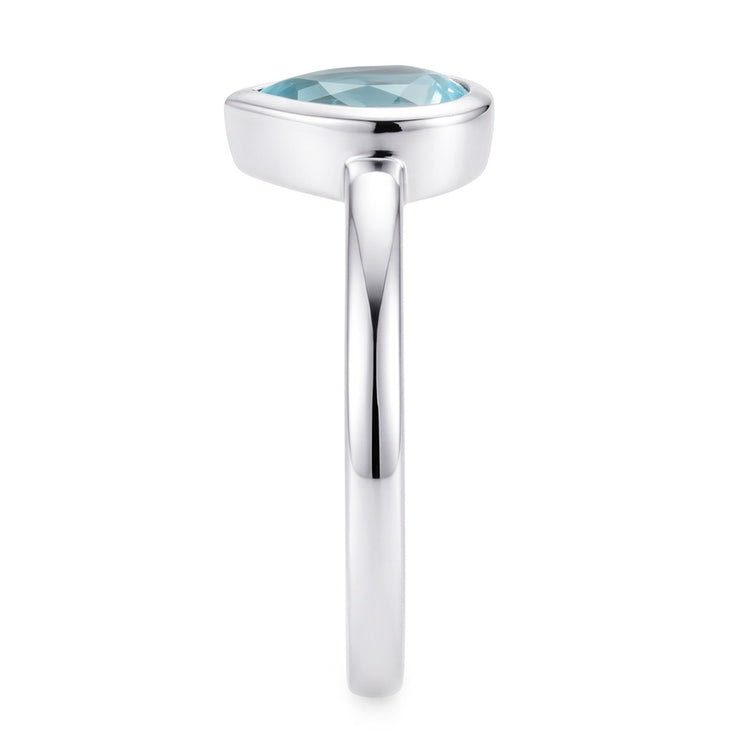 Haut de gamme Paraiba Néon Bague avec Gemme 1 carats – Or Blanc