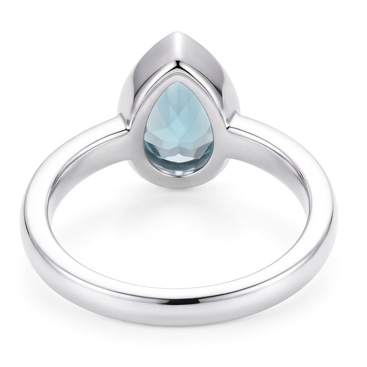 Haut de gamme Paraiba Néon Bague avec Gemme 1 carats – Or Blanc