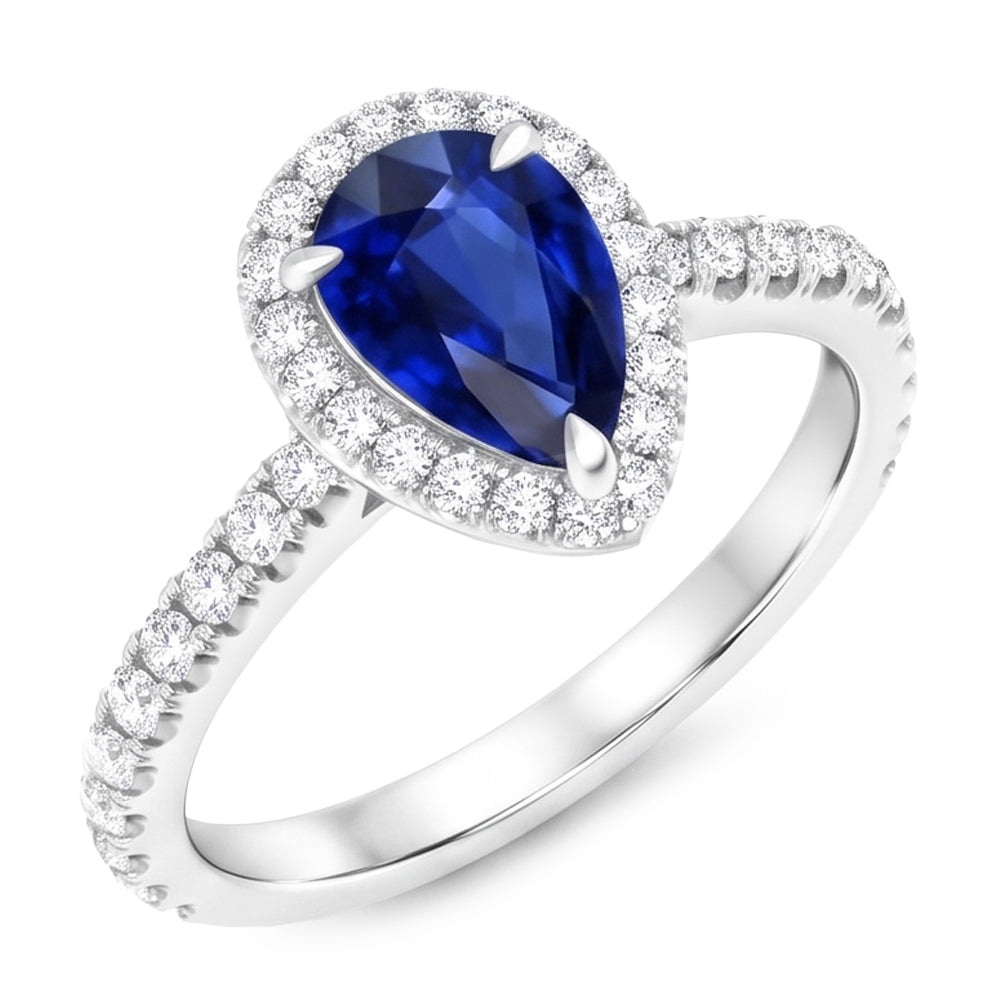Haut de gamme Saphir Bleu Bague avec Gemme 2,50 carats – Or