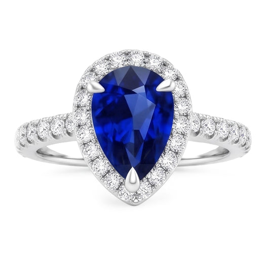Haut de gamme Saphir Bleu Bague avec Gemme 2,50 carats – Or