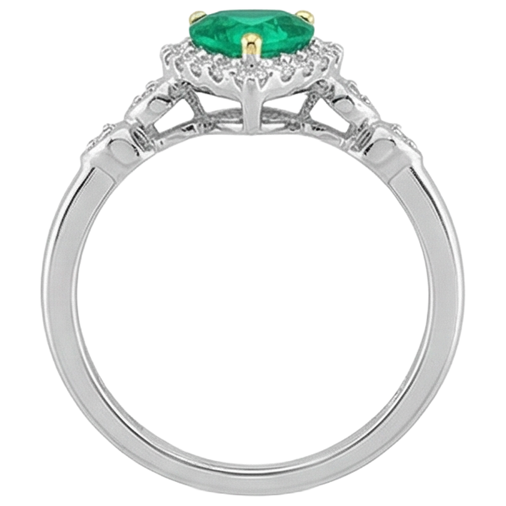 Artisanal Bague Pierre Précieuse 1 carats – vue de dessus