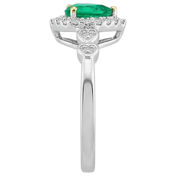 Émeraude Colombienne Bague Pierre Précieuse – vue arrière