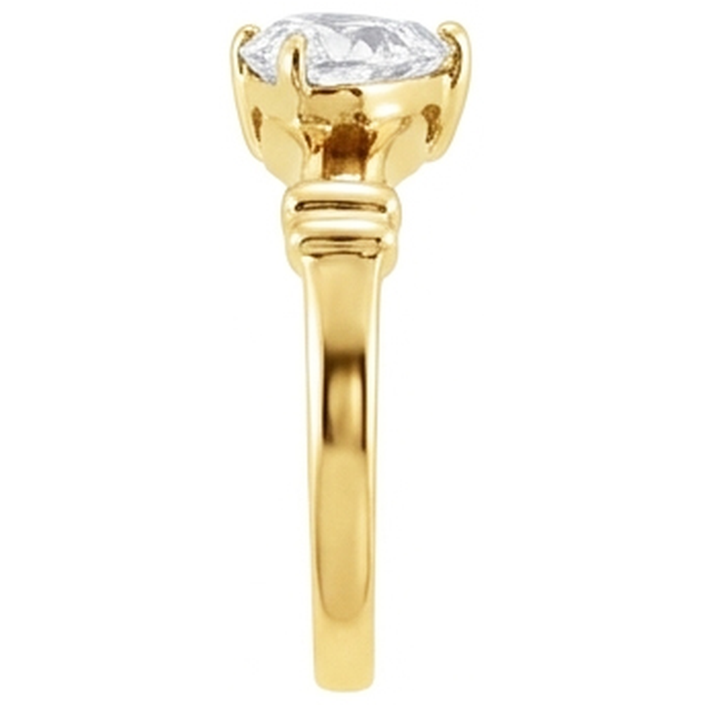 Diamant Fin Solitaire de Fiançailles 4,50 carats Or 14K Jaune – vue de profil