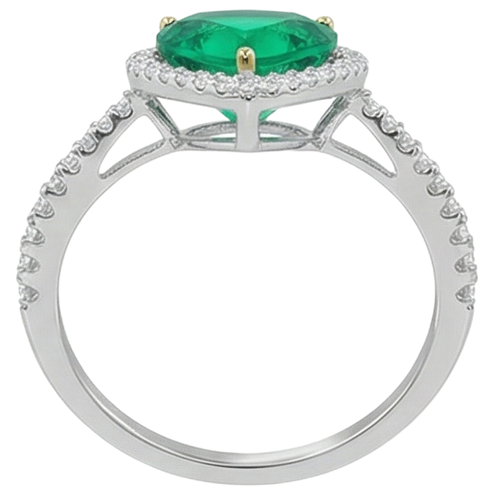 Artisanal Bague Pierre Précieuse 2 carats – vue de dessus