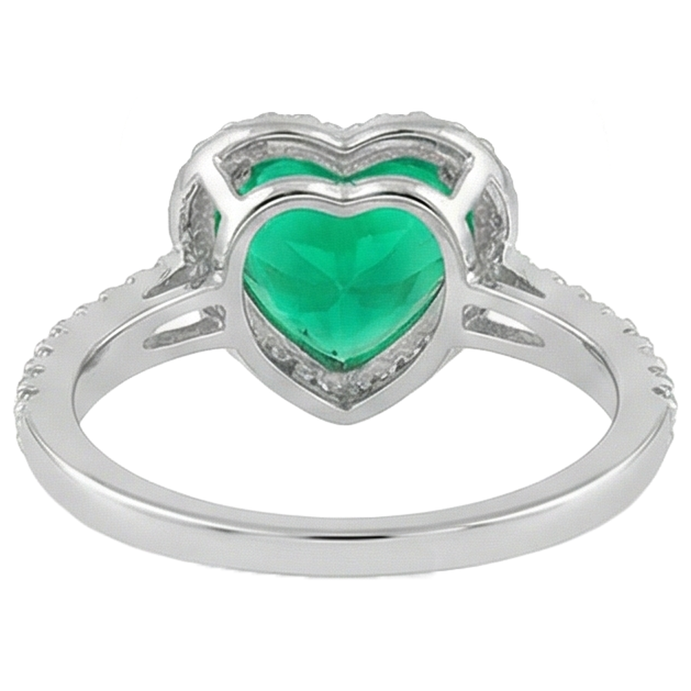 Émeraude Colombienne Bague Pierre Précieuse – vue arrière