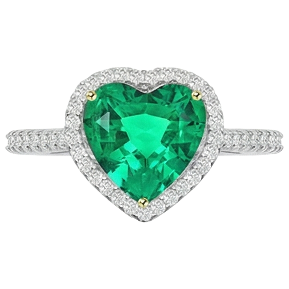 Artisanal Bague Pierre Précieuse 2 carats – vue d'angle