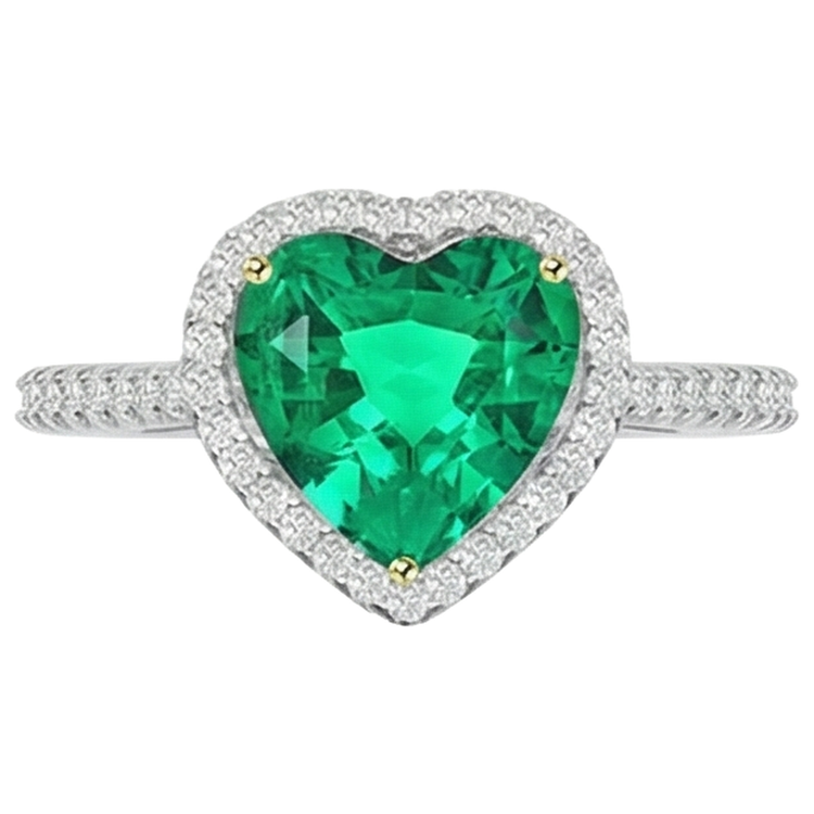 Artisanal Bague Pierre Précieuse 2 carats – vue d'angle