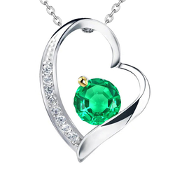 Sophistiqué Pendentif Gemme avec Émeraude Colombienne GIA