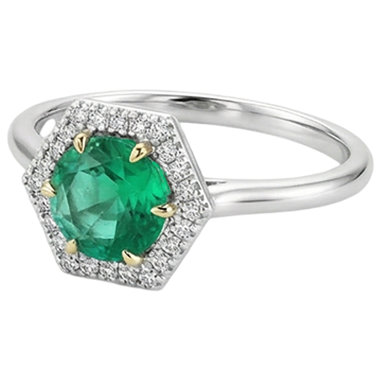 Rayonnant Bague avec Gemme 2,50 carats – vue d'angle