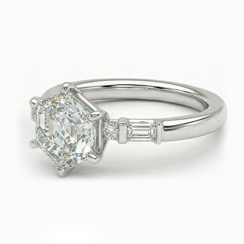 Diamant Bague de Fiançailles – vue de côté