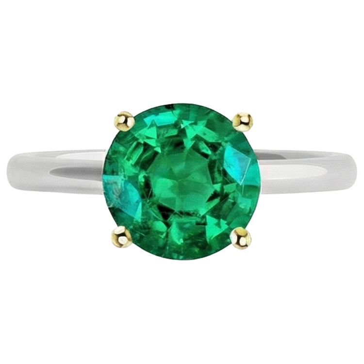 Émeraude Fine Bague Pierre Précieuse – vue d'angle