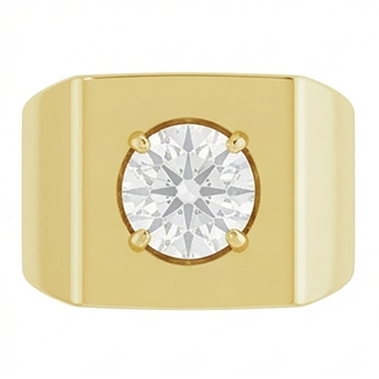 Homme Diamant Bague Masculine – Coussin Antique 1,50 carats 10K
