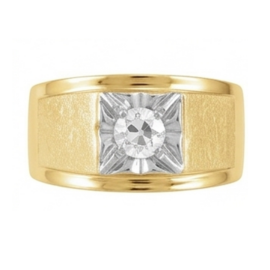 Homme Fait à la main Certifié IGI Brillant Bague Masculine – 1,50