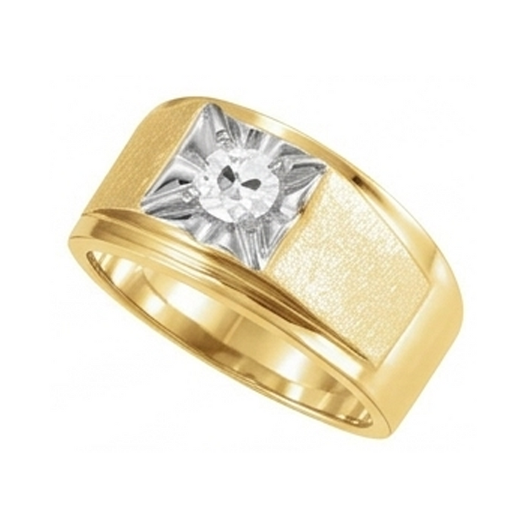 Homme Fait à la main Certifié IGI Brillant Bague Masculine – 1,50