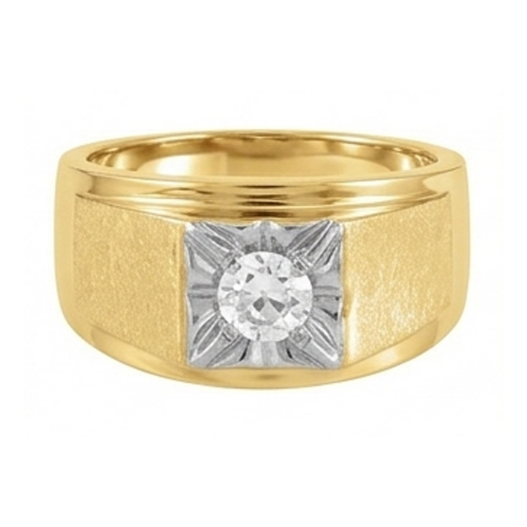 Homme Fait à la main Certifié IGI Brillant Bague Masculine – 1,50