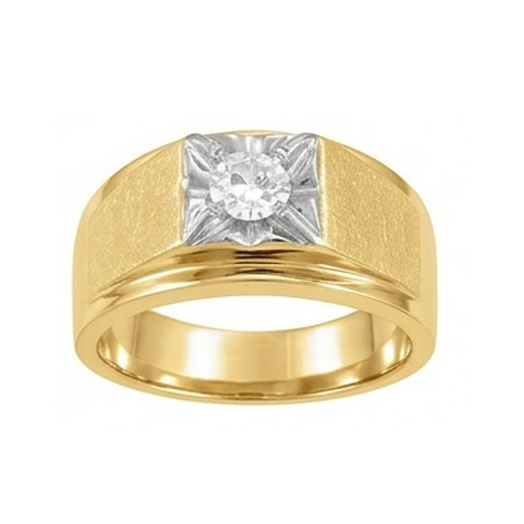 Homme Fait à la main Certifié IGI Brillant Bague Masculine – 1,50