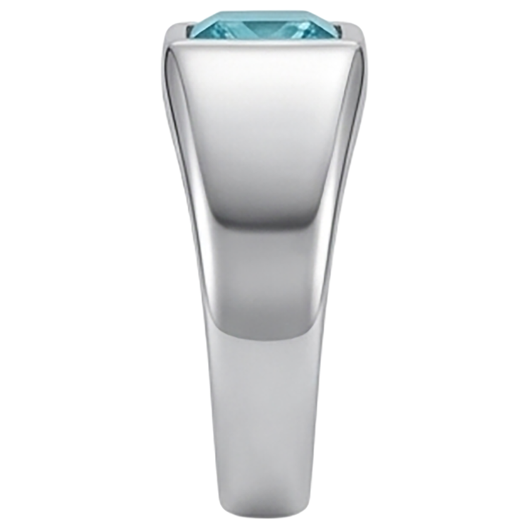 Homme Paraiba Néon Bague Masculine de luxe – 1 carats Or Blanc 14