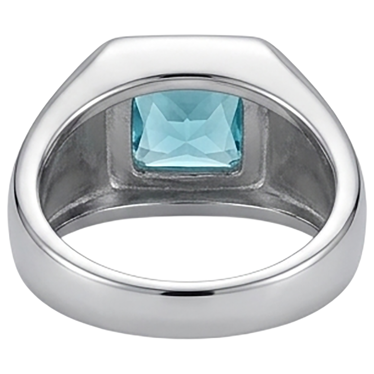 Homme Paraiba Néon Bague Masculine de luxe – 1 carats Or Blanc 14