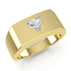 Hommes Véritable Bague Diamant Avec Trilliant