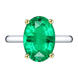 Certifié GIA Bague Pierre Précieuse – Émeraude 5 carats Or