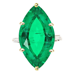 Émeraude Colombienne GIA Certifié Bague avec Gemme – 6 carats en