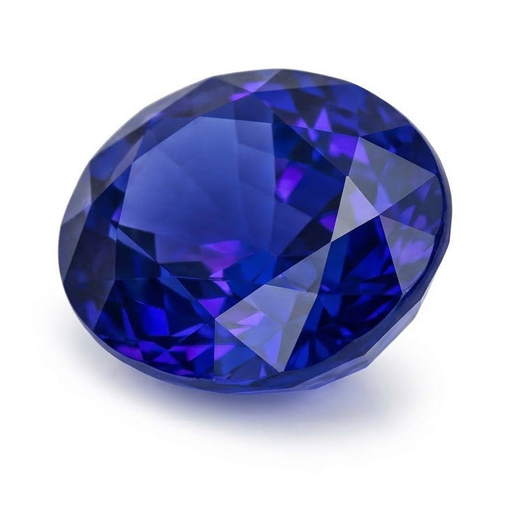 Taille Ovale Saphir Bleu Royal bague en Gold – vue d'angle