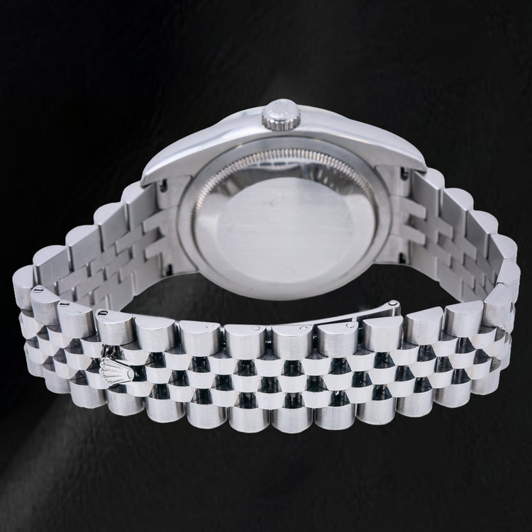 Montre Rolex 16200 Datejust 36 mm Cadran Diamants Bleu Acier Inoxydable