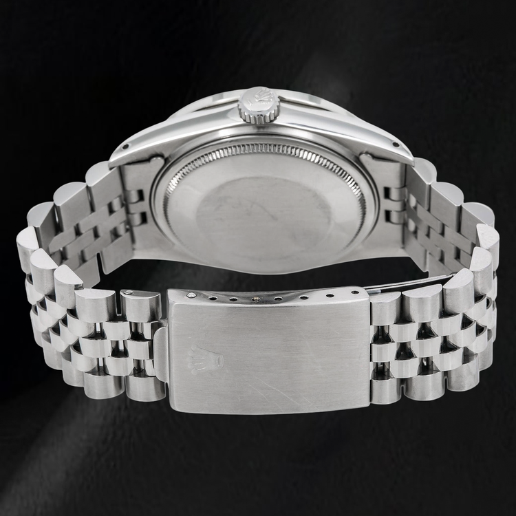 Montre Rolex Datejust 16014 36 mm en Acier Inoxydable Cadran Diamants Gris