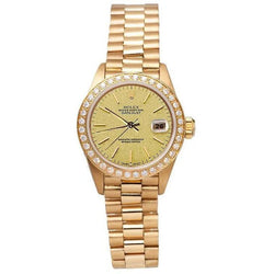 Jubilé de champagne Cadran bâton Montre de still président Rolex Lunette Datejust