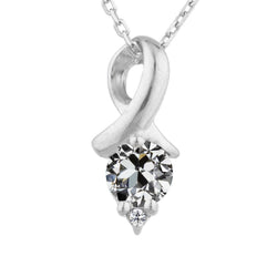 Diamant Pendentif de luxe – 2 carats Or Blanc 14 Carats