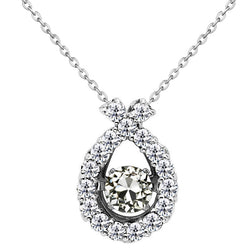 Brillant Collier Pendentif 4,50 carats F/VS1 – Or Blanc 14 Carats