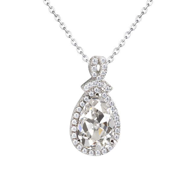 Coussin Antique Brillant bague en Or Blanc 14 Carats – vue principale