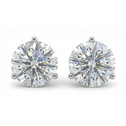 Brillant Puces d'Oreilles – Or Blanc 14 Carats 1 carats