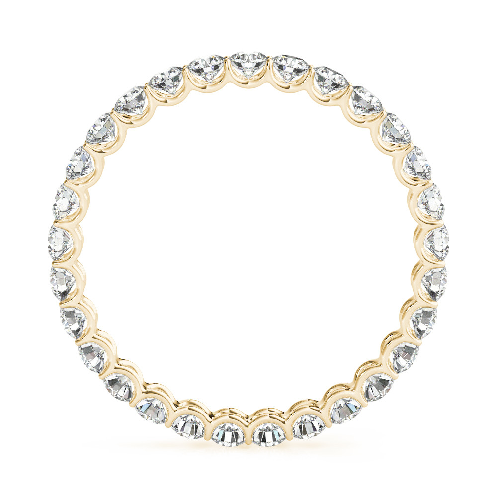 Diamant Eternity Band 3,6-carats Or Jaune 14 Carats – vue de face