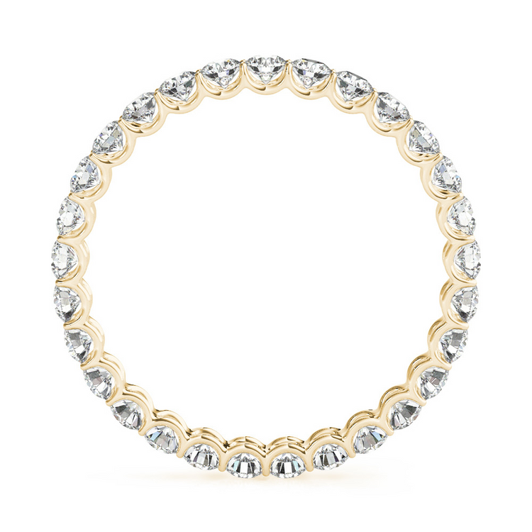 Diamant Eternity Band 3,6-carats Or Jaune 14 Carats – vue de face