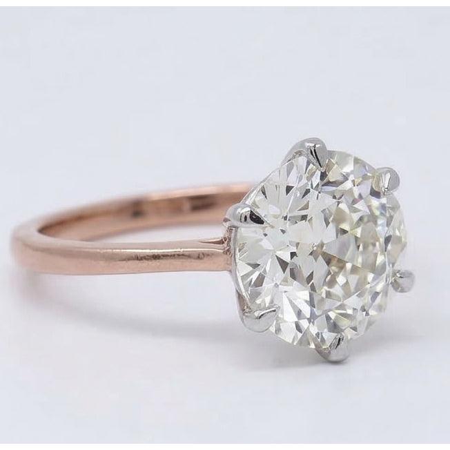 Artisanal Diamant Bague Solitaire 2 carats – vue de côté